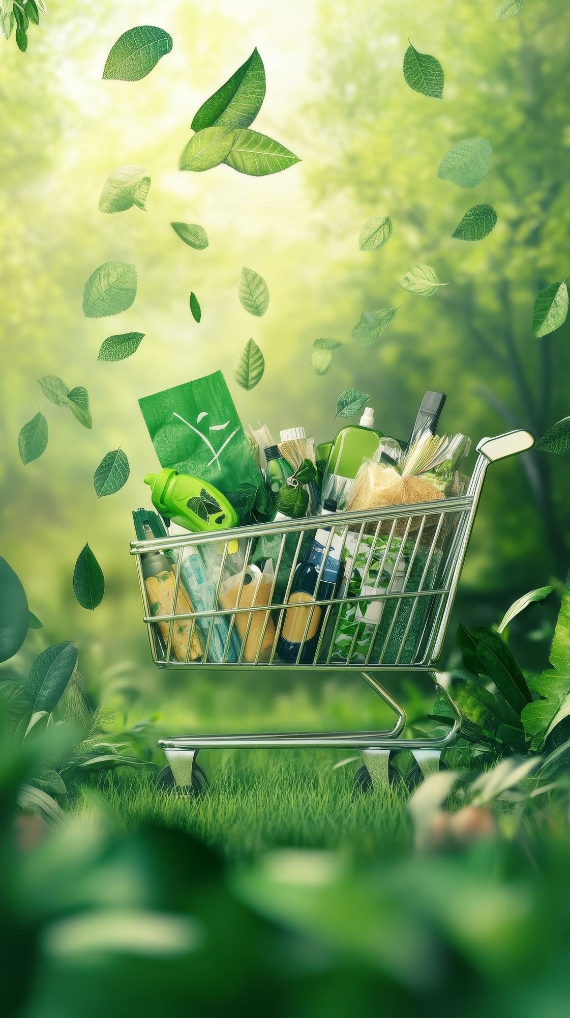 Chariot rempli de produits G20 pour la carte de fidélité